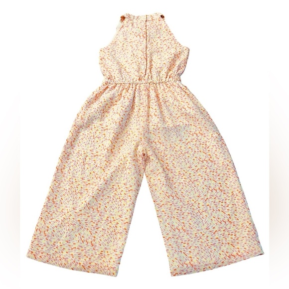 Janie and Jack Pink, Orange, Yellow and White Patterned Sleeveless Jumper Size 4 - Picture 2 of 11